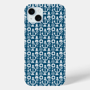 Navy sailor Element sea pattern iPhone 15 Mini Case