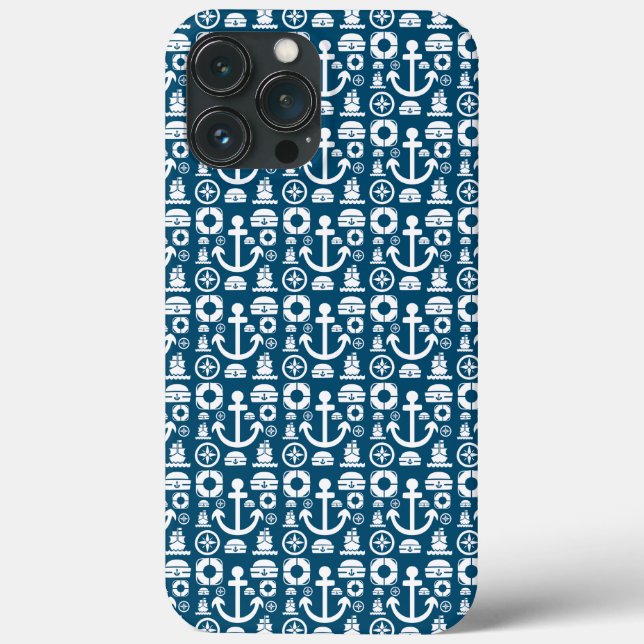 Navy sailor Element sea pattern Case-Mate iPhone Case (Back)
