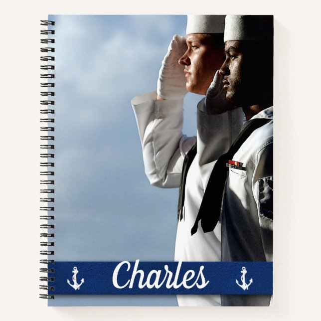 Navy Sailors Personalised Notebook (Front)