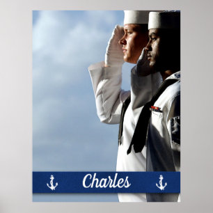 Navy Sailors Personalised Poster
