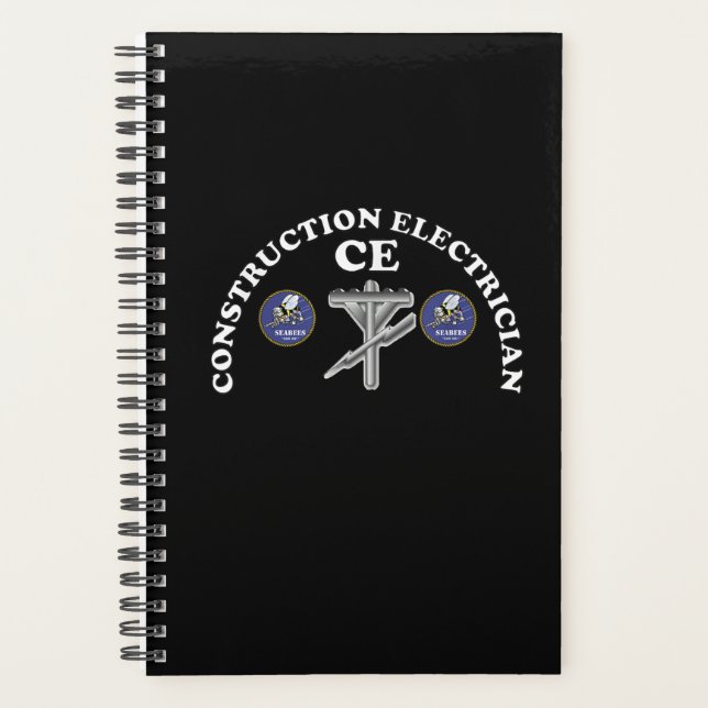 Navy Seabee Construction Electrician Rating Badge Planner (Front)