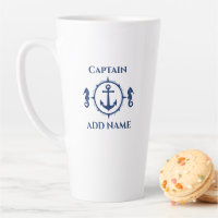 Navy Seahorse & Anchor Name or Boat 2 Sided Large