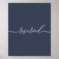 Navy Signature Simple Unique Reserved
