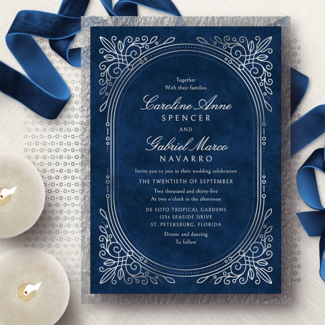 Navy Silver Art Deco Wedding (Creator Uploaded)