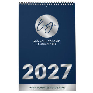 Navy & Silver Company Logo Promotional 2027 Calendar