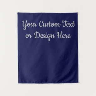 Navy Silver Custom Sign Personalised Bridal Shower Tapestry