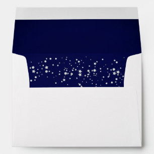 Navy Silver Sparkle Diamond Dress Envelope