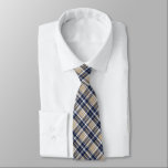 Navy, Slate Blue, Khaki... & White Classic Plaid Tie<br><div class="desc">Navy, Slate Blue, Khaki, Light Beige & White Classic Plaid</div>