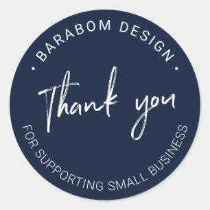 Navy Small Business Thank you package sticker