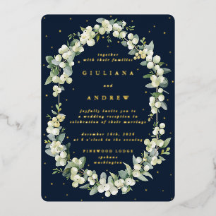 Navy Snowberry+Eucalyptus Wedding Reception Only