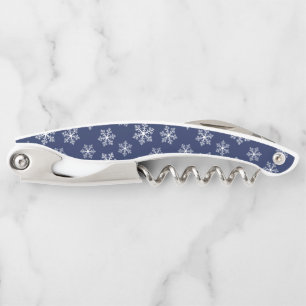 Navy Snowflake Corkscrew