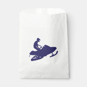 Navy-Snowmobiler Favour Bags