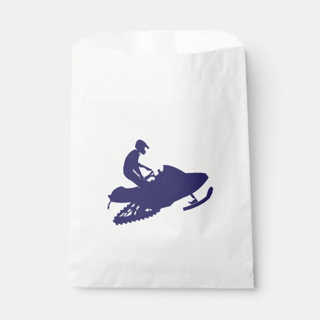 Navy-Snowmobiler Favour Bags (Front)
