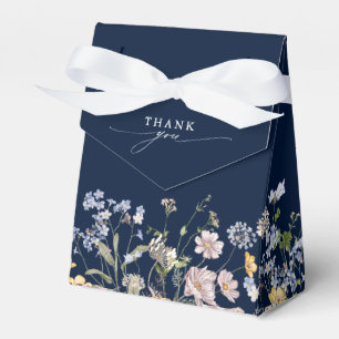 Navy Spring Wildflower Meadow Bridal Shower Favour Box