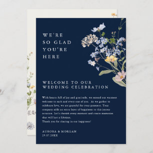 Navy Spring Wildflower  Weekend Events Program Invitation