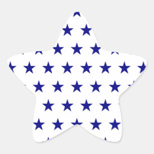 Navy Star Pattern Star Sticker