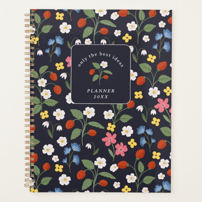 Navy Strawberry pattern planner (Front)