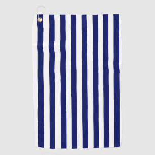 Navy Striped Golf Towel