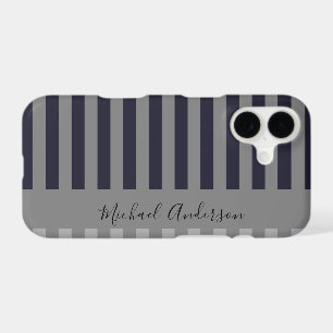 Navy Striped Pattern - Personalizable