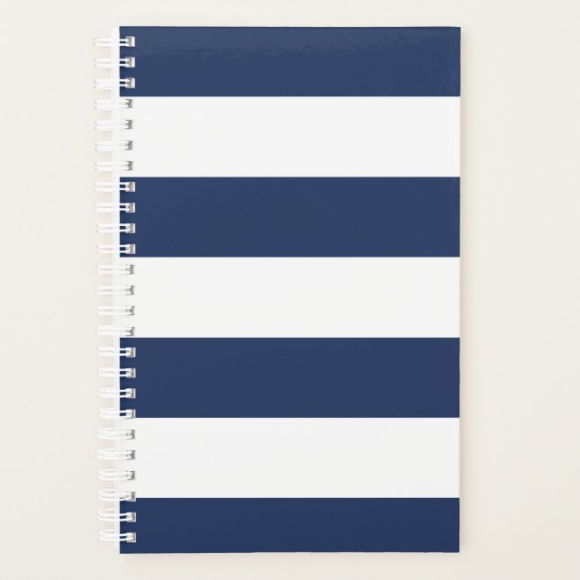 Navy Striped  Planner (Front)