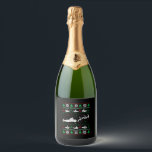 Navy Submarine Submariner Ugly Christmas Sweater Sparkling Wine Label<br><div class="desc">Navy Submarine Submariner Ugly Christmas Sweater</div>