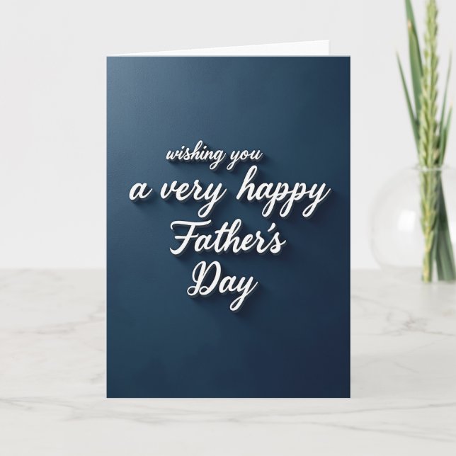 Navy Sweet Fathers Day Message Card (Front)