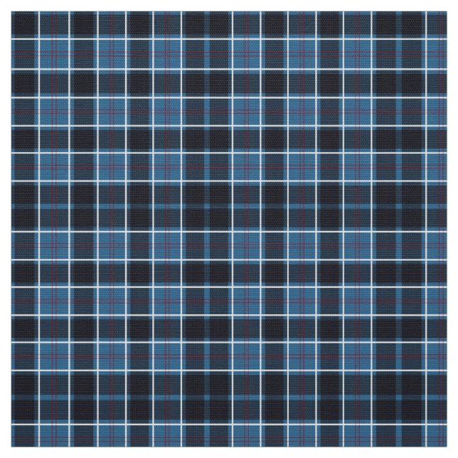 Navy Tartan Fabric (Swatch)