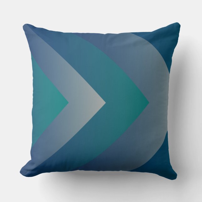 Navy teal grey cushion (Front)