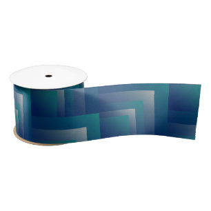 Navy teal grey satin ribbon