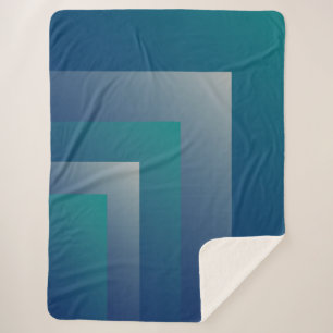 Navy teal grey sherpa blanket