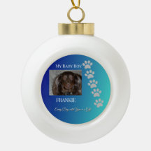 Navy Teal Pawprints Pet Tribute