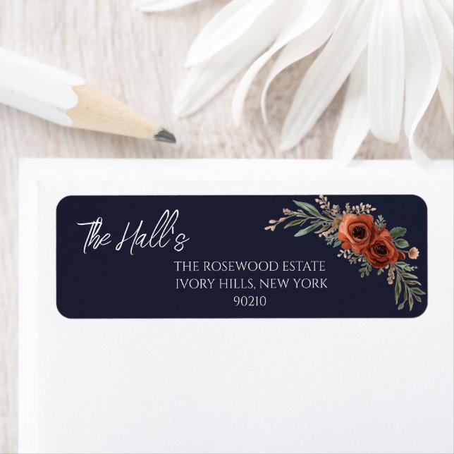 Navy Terracotta Floral Boho Wedding  (Insitu)