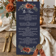 Navy Terracotta Floral Boho Wedding