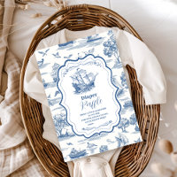 Navy Toile Nautical Baby Shower Diapper Raffle