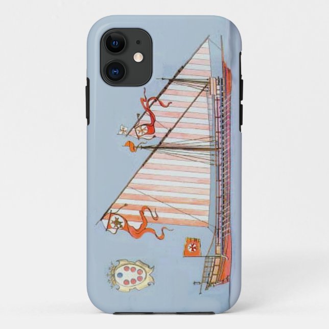 Navy Tuscany Medici Case-Mate iPhone Case (Back)