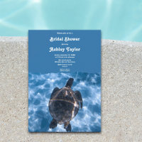 Navy Underwater Aquatic Turtle Beach Bridal Shower