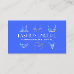Navy Underwear Girly shop Lingerie Clothing Business Card