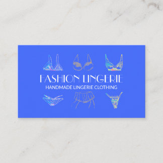 Navy Underwear Girly shop Lingerie Clothing Business Card