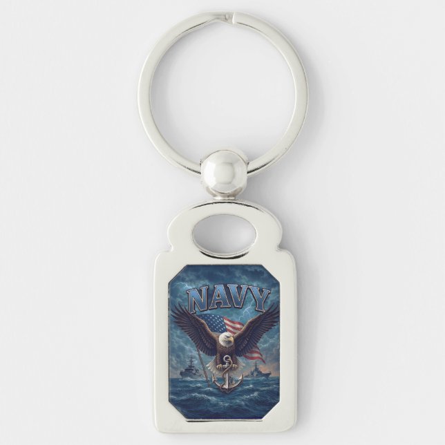 Navy USN Veteran Key Ring (Front)