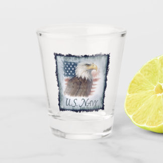 Navy USN Veteran Shot Glass