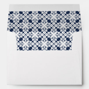 Navy Vintage Pineapple w/ Patterned Lining Envelopes
