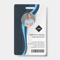 Navy Wave | Employee Photo ID Company Security