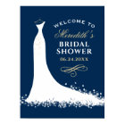 Navy Wedding Gown Wedding Bridal Shower Welcome