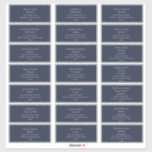 Navy Wedding Guest Address Labels<br><div class="desc">These navy wedding guest address labels are perfect for your modern elegant minimalist wedding. The design features minimal contemporary font accompanied by formal calligraphy. Keep it as is,  or choose to personalise it with your own artwork or photos!</div>