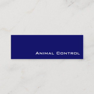 Navy white animal control business cards