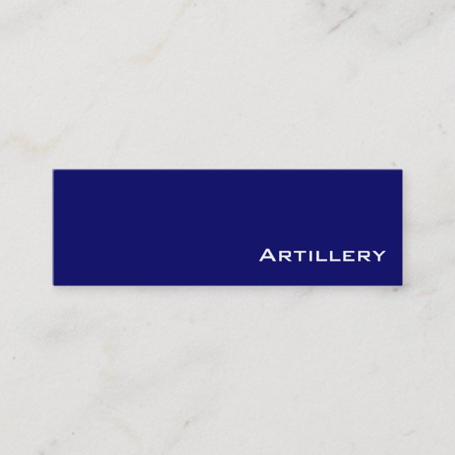 Navy white Artillery business cards (Front)