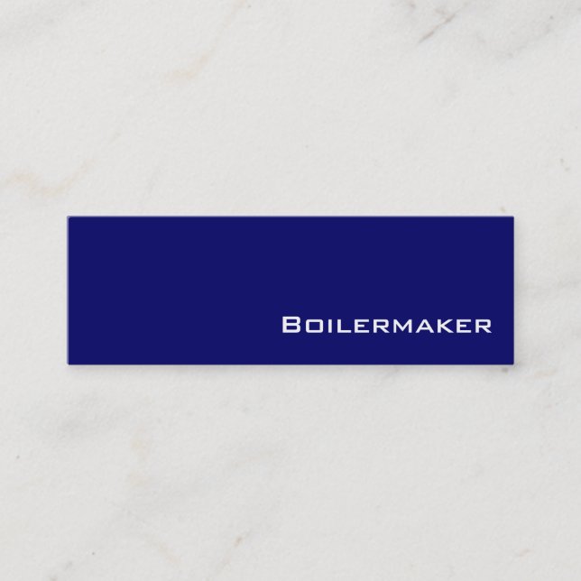 Navy white Boilermaker business cards (Front)
