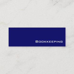 Navy white Bookkeeping business cards