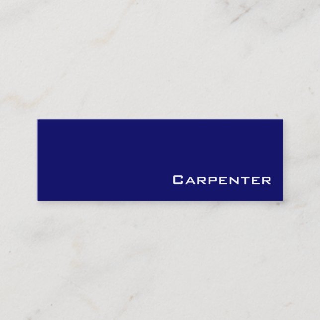 Navy white Carpenter business cards (Front)