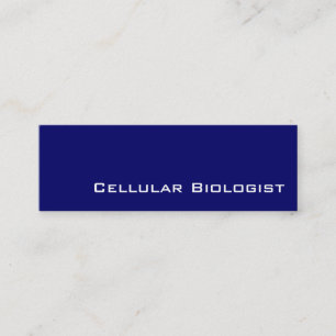 Navy white Cellular Biologist business cards